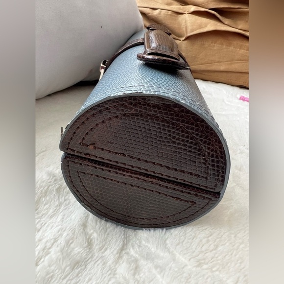 Travel jewelry box leather Cylindrical With Mirror - Picture 12 of 14